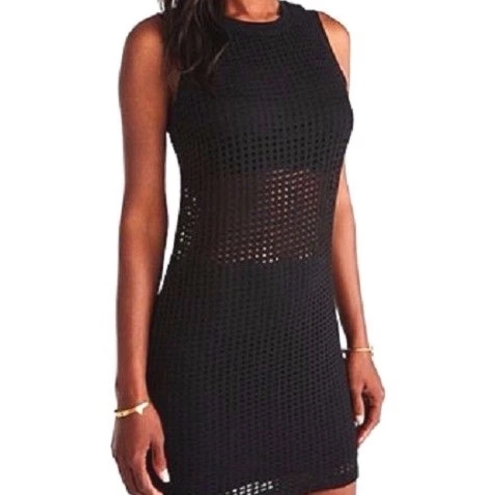 NWT Fabletics Bryce dress with sheer square mesh dress size small - Picture 2 of 7